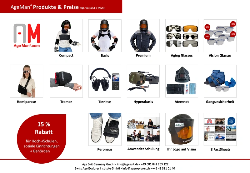 Produktübersicht Alterssimulationsanzug AgeMan